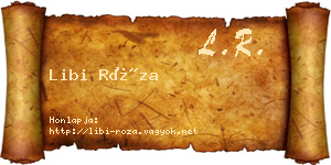 Libi Róza névjegykártya